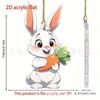Car Acrylic Delightful Accessories Cute Easter Bunny And Carrot Hangings For Cars