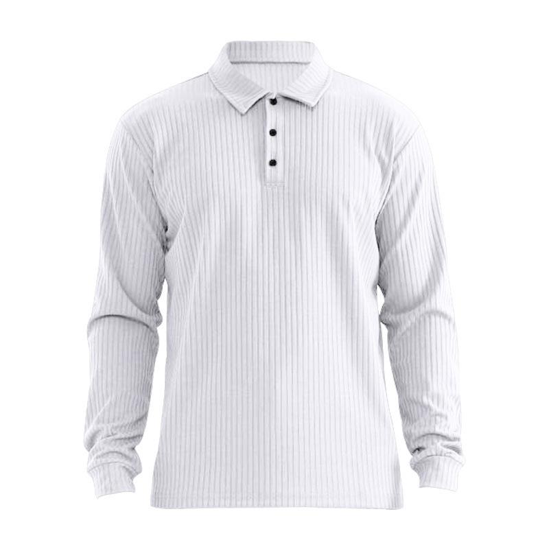 Autumn Men's Long-sleeved T-shirt Anti-stripe Loose Lapel Long-sleeved Polo Shirt Men's Tops