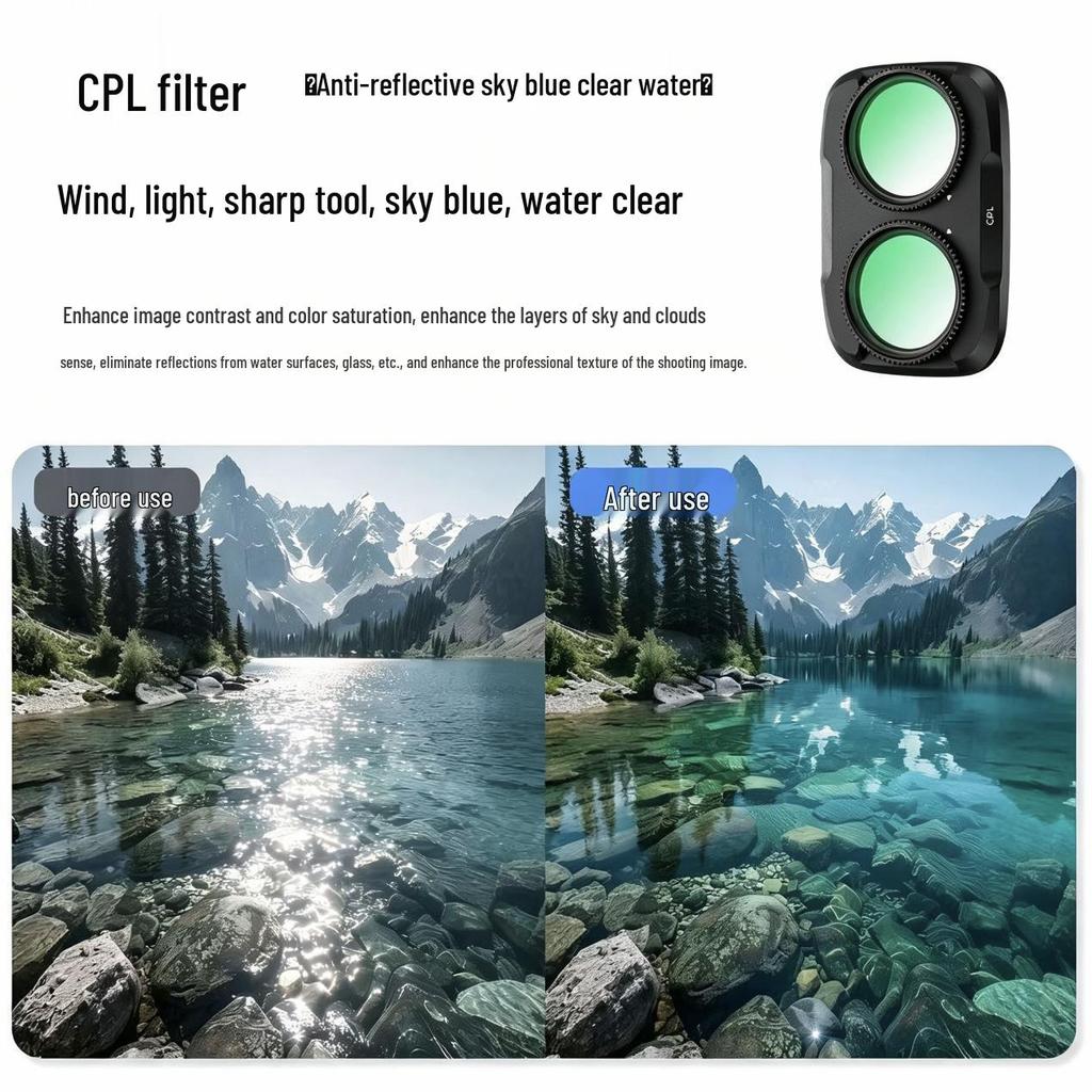DJI Osmo Pocket 4/4 Pro UV Filter and Anti-Fog Lens Protector