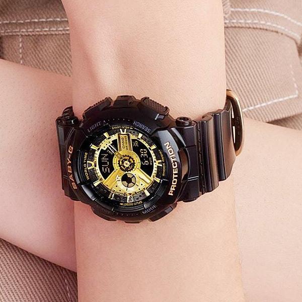 Casio Women S Ba 110 SerieS Rubber Band Black Ba 110x 1ajf