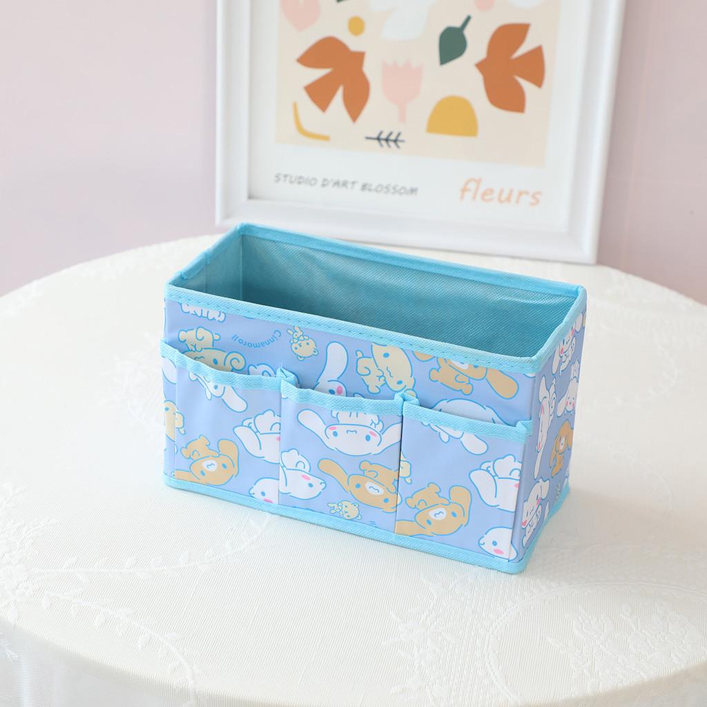 Hello Kitty Kuromi Cinnamoroll Melody Party Theme Foldable Multi Pocket Storage Box For Bedroom Or Desk Storage