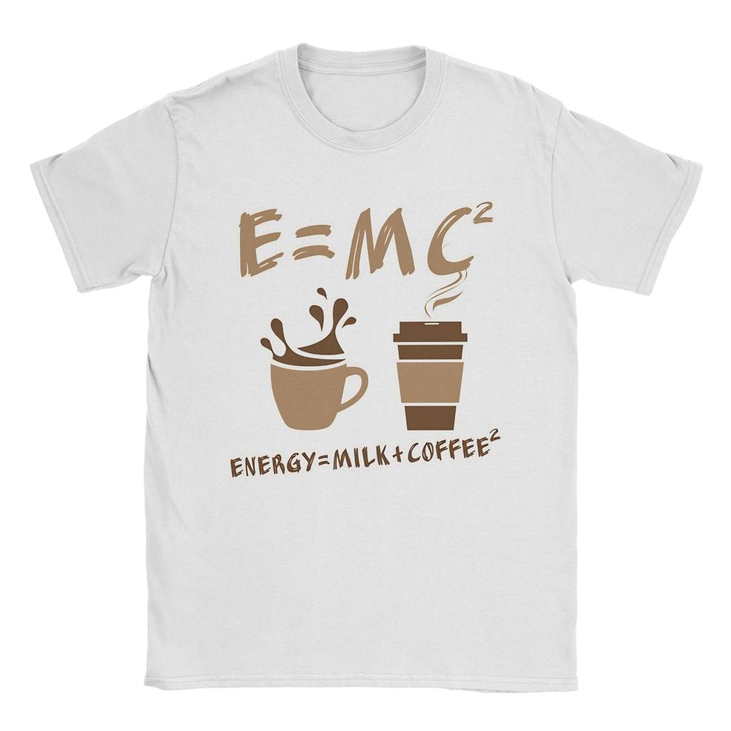 Unisex Unisexs Tshirt Emc2 Energy Coffee Vintage Pure Cotton Tee Shirt Short Sleeve Nerd T Shirt Round Collar Clothing Party