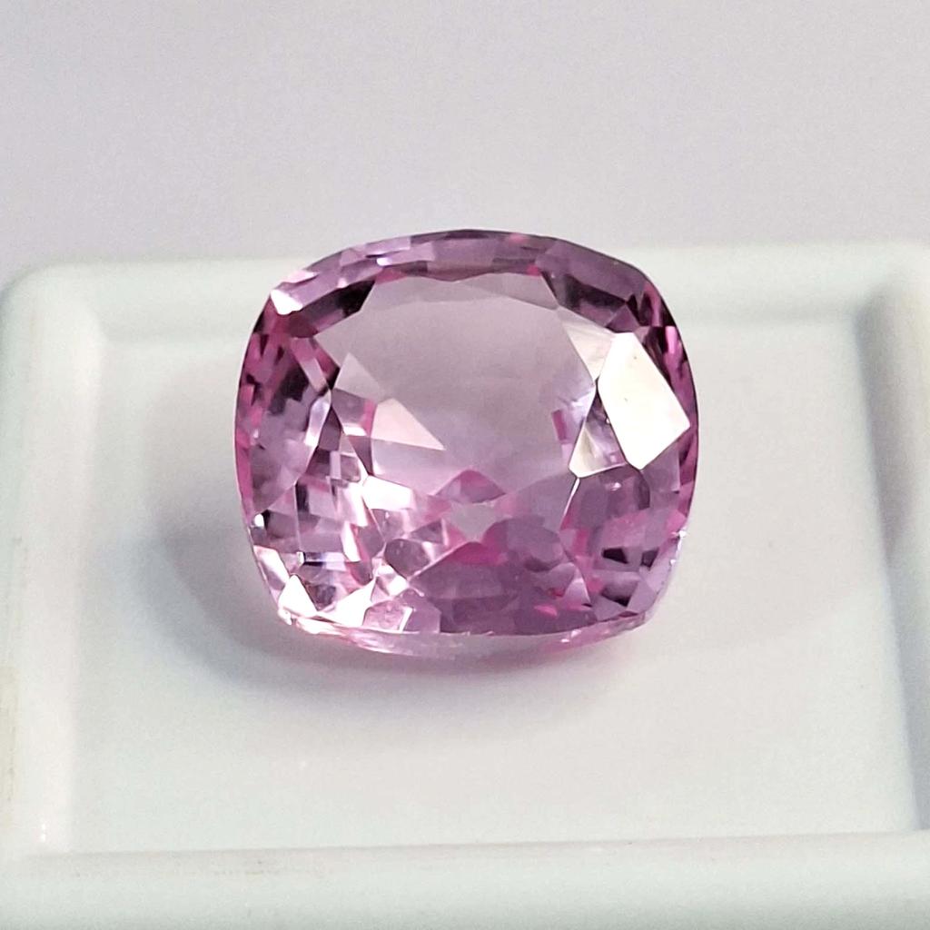 12-14 Ct Natural Light Pink Sapphire Cushion Cut Stunning Certified Gemstone
