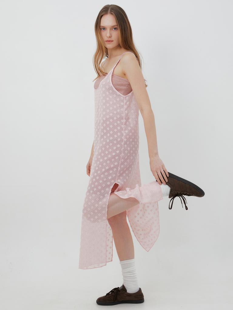 Beirut Amara Layered Slip Dress Pink