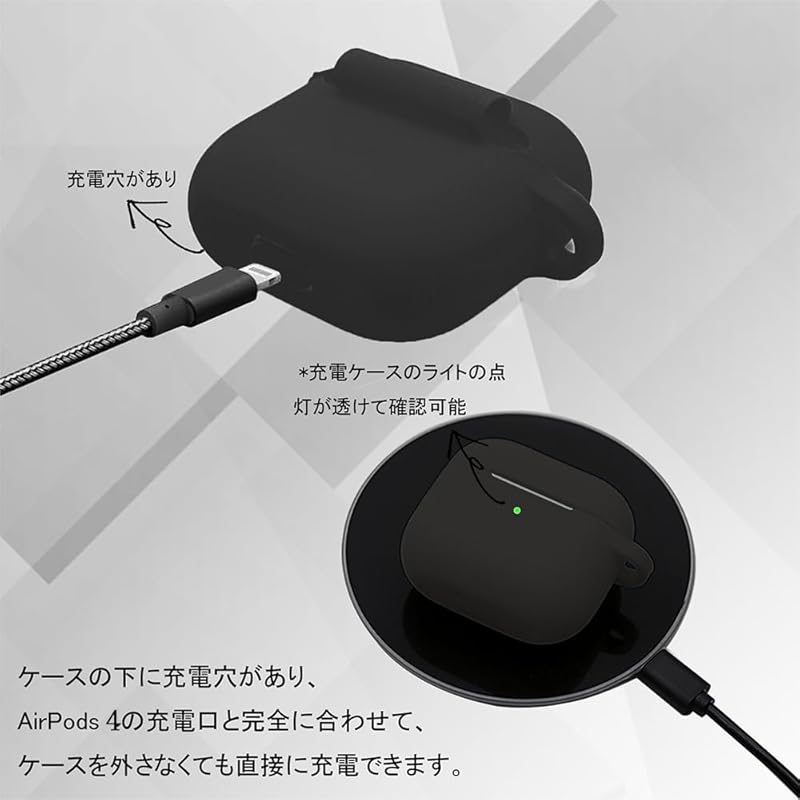 [2024 Enhanced version] ELYBYYLE for AirPods 4 case sony wireless earphones Silicone protective case for 4 Scratch prevention Shockproof waterproof