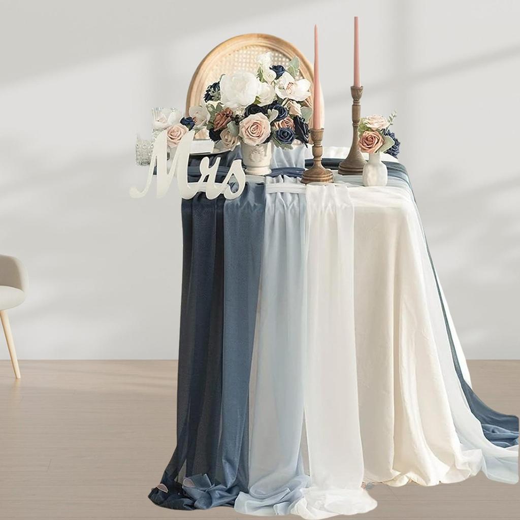 Hochzeitsbogen Chiffon Drapieren Tischläufer Arbor Drapery Dekorative leichte Stoffabdeckung