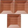 Set aus 3 Mahagoni-Quadrat-Tabletts 20cm [20 x 20 x 1,5cm] | Westliche mittlere Teller, Holz, Hergestellt in China, Setomonohonpo