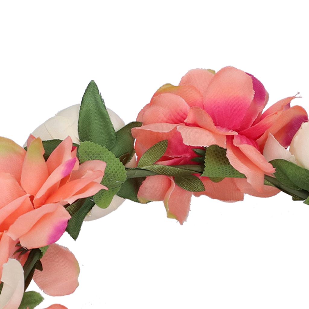   Flower Wreath Headband Floral Garland Headpiece Artificial Floral Crown for Women