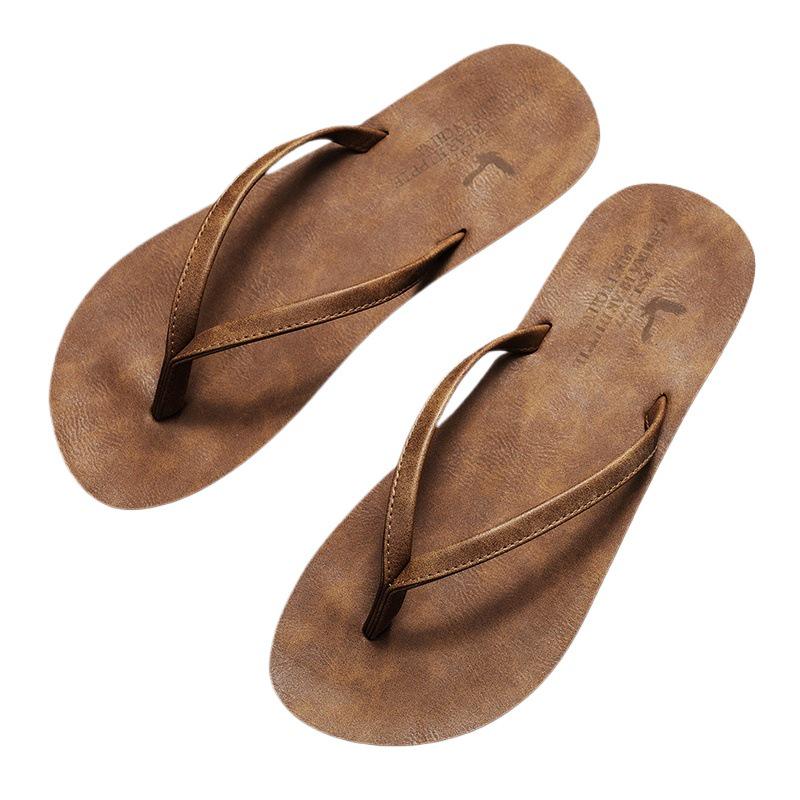 Papuci de vară pentru bărbați 2024 rezistenți la uzură - Șlapi de plajă de exterior cu talpă groasă, răcoroși