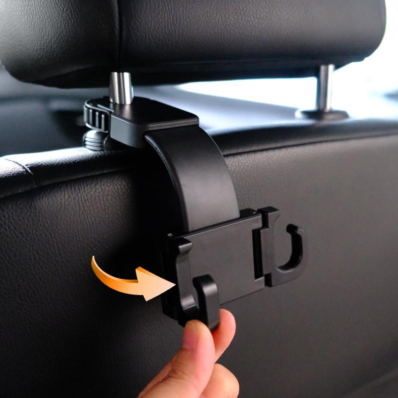 Hipacool Auto Fastener & Clip Car Interior Storage Hooks Car Clips Front Seat Headrest Organizer Holder Hangers  Accessories