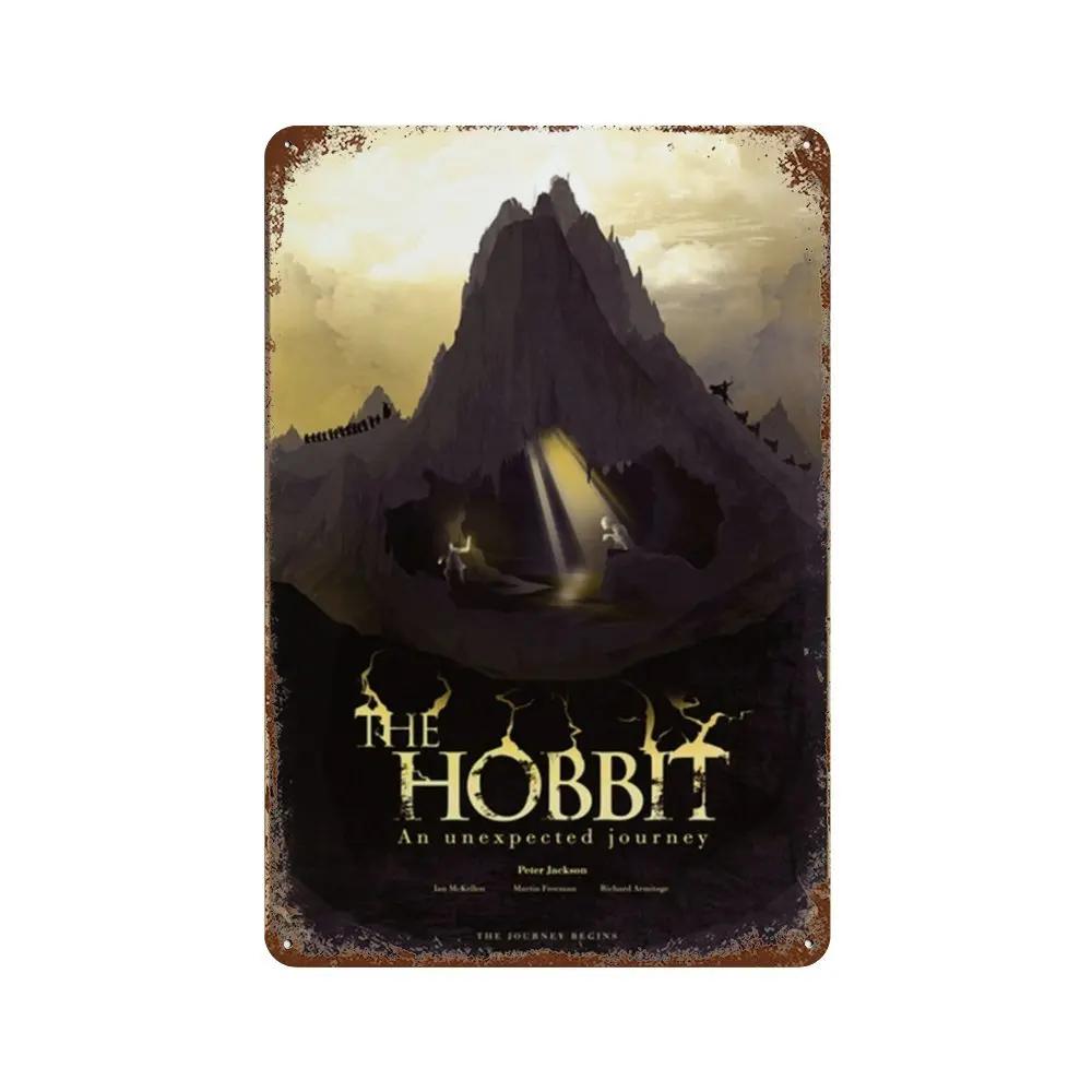 Abstract Ring Retro Travel Poster Metal Tin Sign Plaque Vintage Film Mordor Castle Lord Magic Kid Bed Room Home Wall Decor