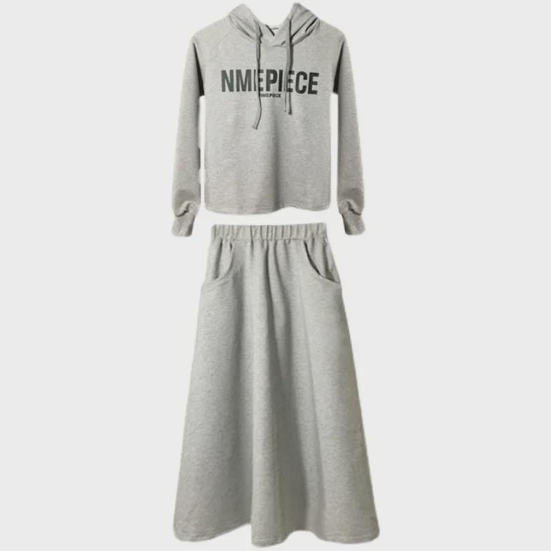 2023 Übergröße Damen Stilvoller Pulloverkleid Anzug - Frühling/Herbst Bauchbedeckend Slim Fit