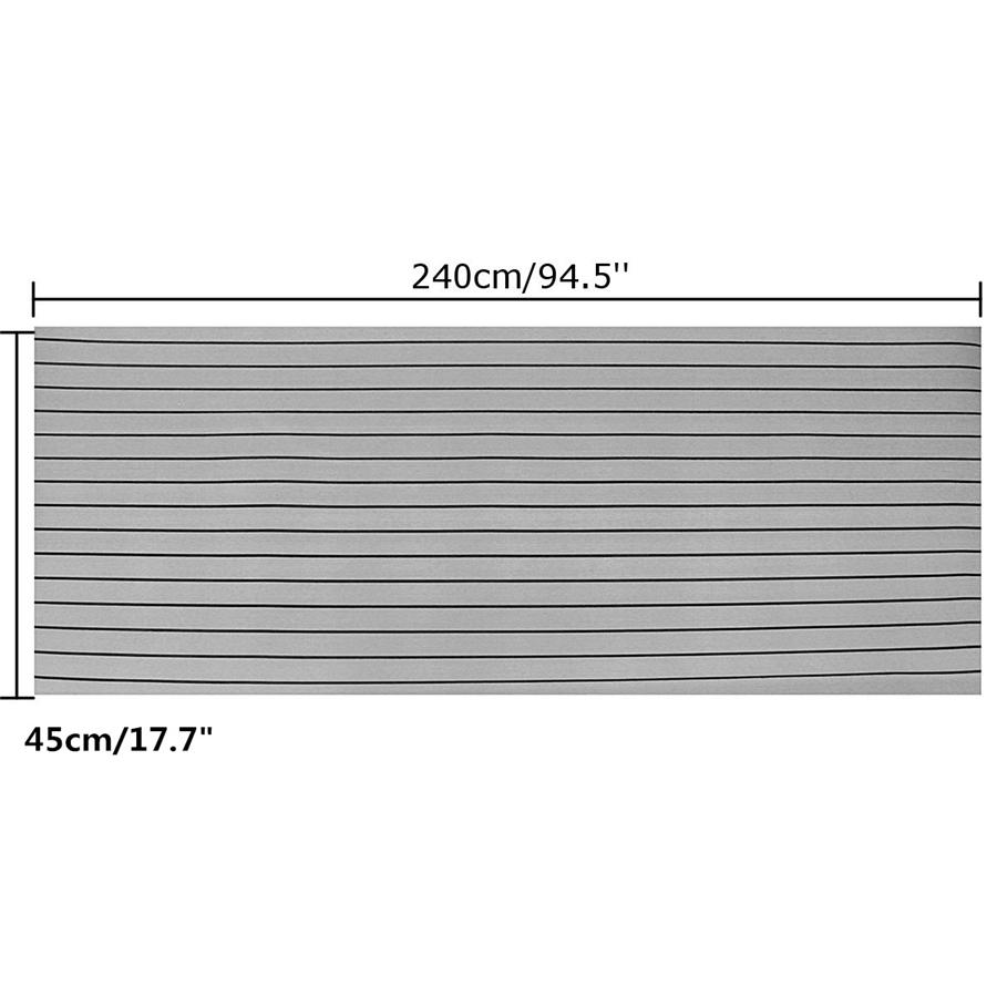 Universal 17.7"X94.5"EVA Foam Teak Sheet Marine Flooring Yacht Boat Car Truck RV Decking Self-Adhesive Pad Thickness 0.24" Non Absorption