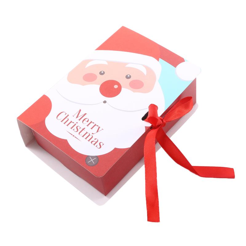 

5 шт. Коробки для конфет в форме книги «Счастливого Рождества», пакеты, рождественская подарочная коробка с Санта-Клаусом, принадлежности для украшения вечеринки, рождественская коробка для печенья 8x4.5x12cm