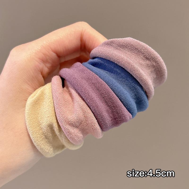 Set da 5 Elastici per Capelli Larghi e Spessi Cordini Porta Coda di Cavallo Donna Elastici per Capelli Scrunchies Elastici Moda Coreana Accessori per Capelli