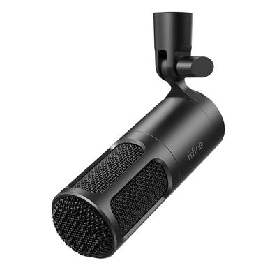 FIFINE XLR Dynamic Microphone Unidirectional XLR Microphone with Microphone Stand Compatible with Audio Interface Gaming Voice Chat Recording Telework