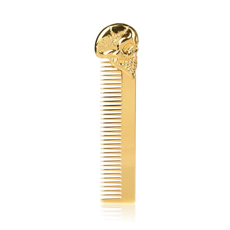 Zinc Alloy Oil Large Back Styling Comb, Portable Beard Hair Comb