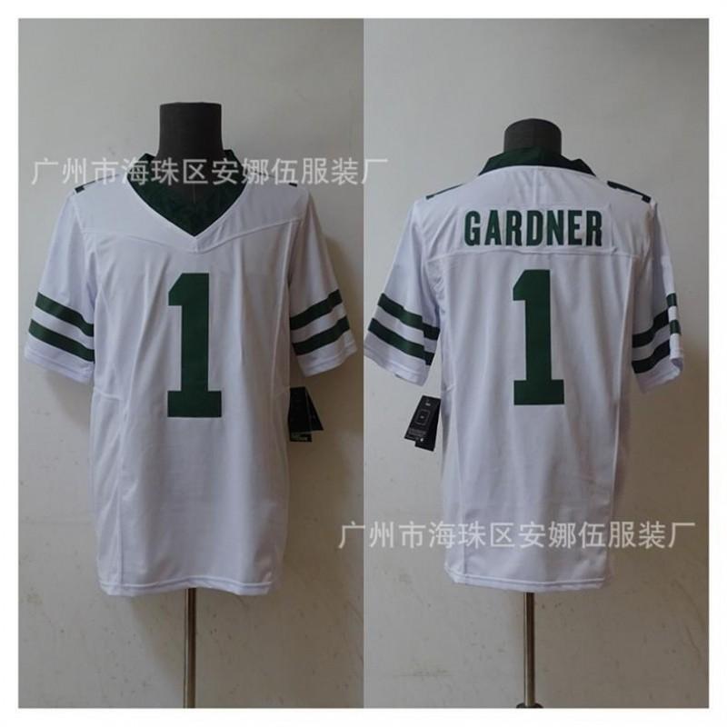 Mens Embroidered NFL New York Jets Football Jersey T-Shirt Cotton Blend Sportswear Rugby Fans