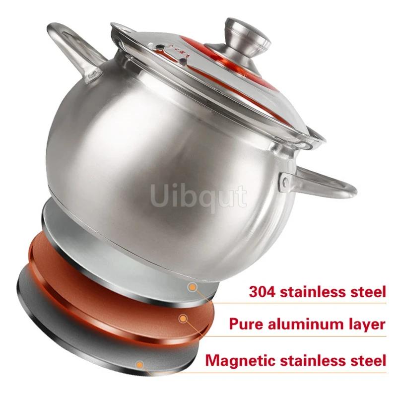 304 stainless steel Thickened soup pot New design General use of gas in induction cooker for porridge and soup big cooking pot