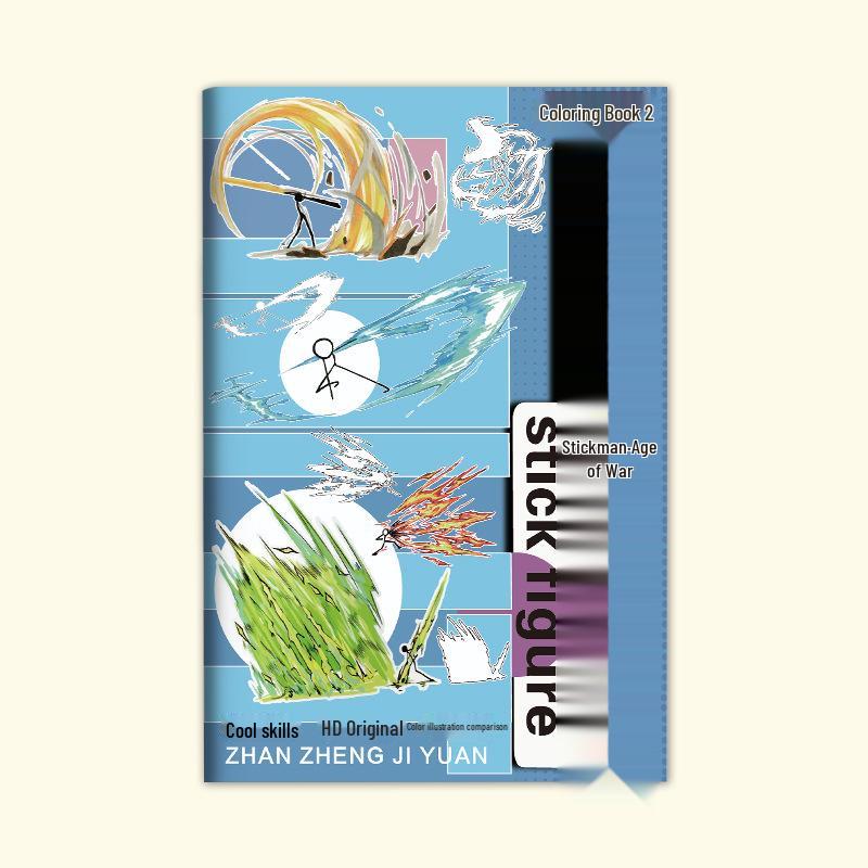 Książka do śledzenia i rysowania dla uczniów szkół podstawowych: Kreskówki z patyczaków dla początkujących