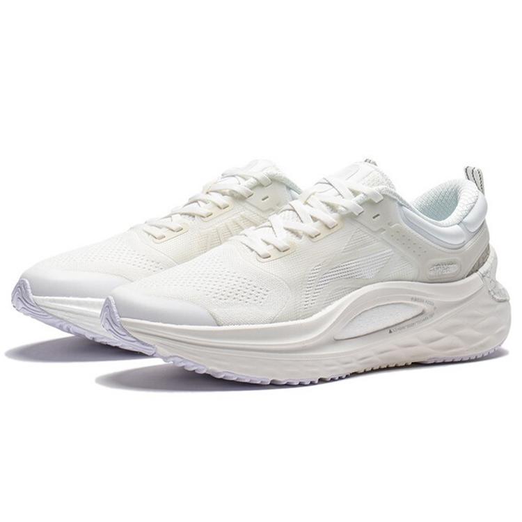Li Ning Furious Rider 6.0 Cushioning Slip Resistant Abrasion Resistant Low top Running Shoes Men's Mist White ARZS001-2