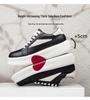 Men's Trendy Leather Pointed Toe Low-Top Shoes with 5CM Thick Sole - Versatile High Street Casual Sneakers