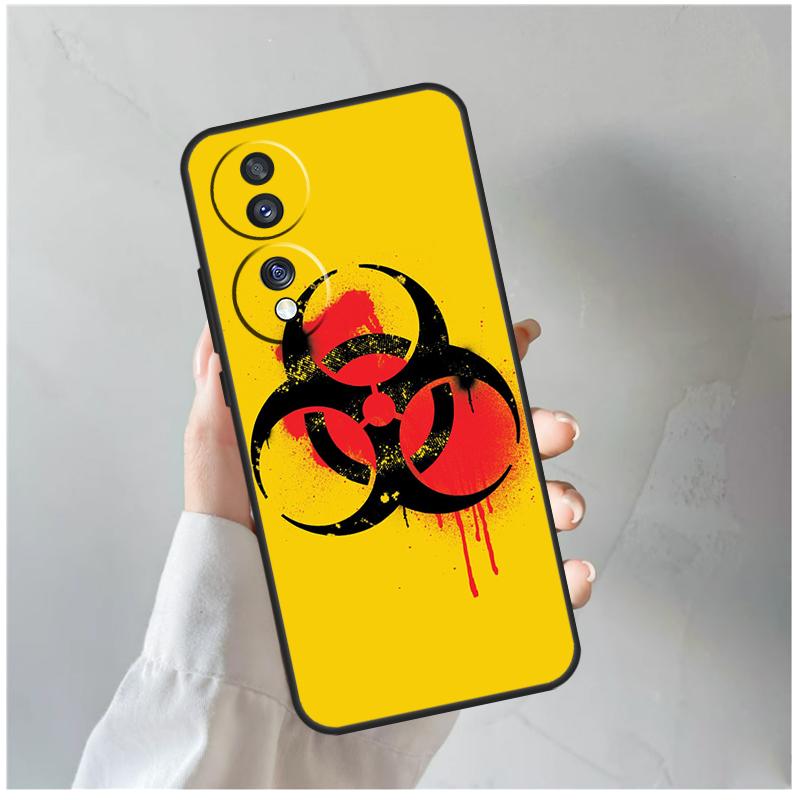 Biohazard Symbol Logo For Honor Magic 8 7 6 5 Pro Case For Honor 400 200 Lite 90 70 50 X8c X8b X9a X9b X9c X9d Win
