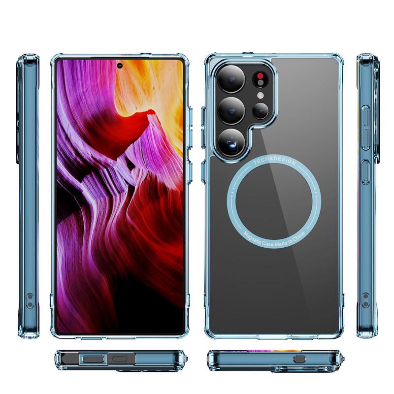 Magnetic Transparent Case for Samsung S23/S24/S25/Ultra Samsung S25 Plus
