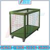 Military Green Mobile Mesh Storage Crate