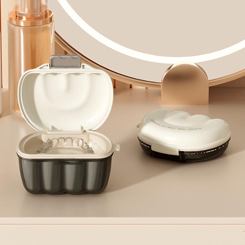Portable Retainer Case: Large Silicone Box for Invisible Aligners, Dentures & Orthodontics