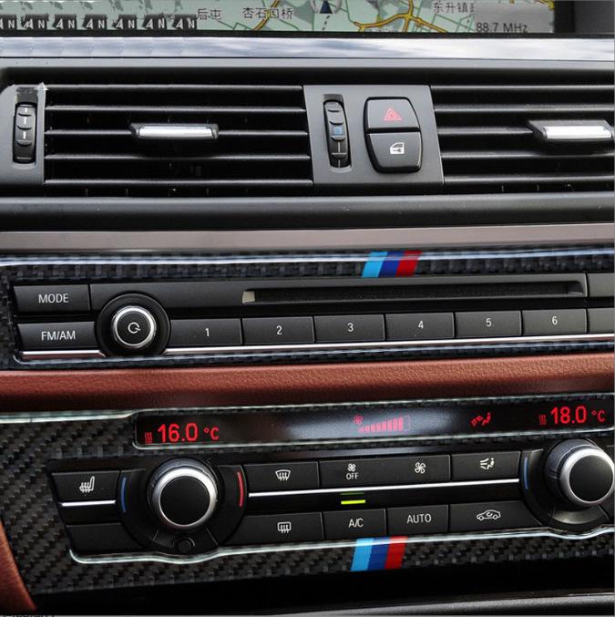 Carbon Fiber Center Console Panel Sticker for 2011-2017 BMW 5 Series F10 520i 525li