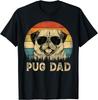 Vintage Pug Dad Dog Lovers Father_s Day Tee Gift Unisex T-Shirt