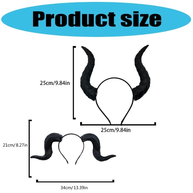 Fashion Devil Horns Headband,Devil Costume for Women Girls,Halloween Fancy Dress Cosplay Hairband