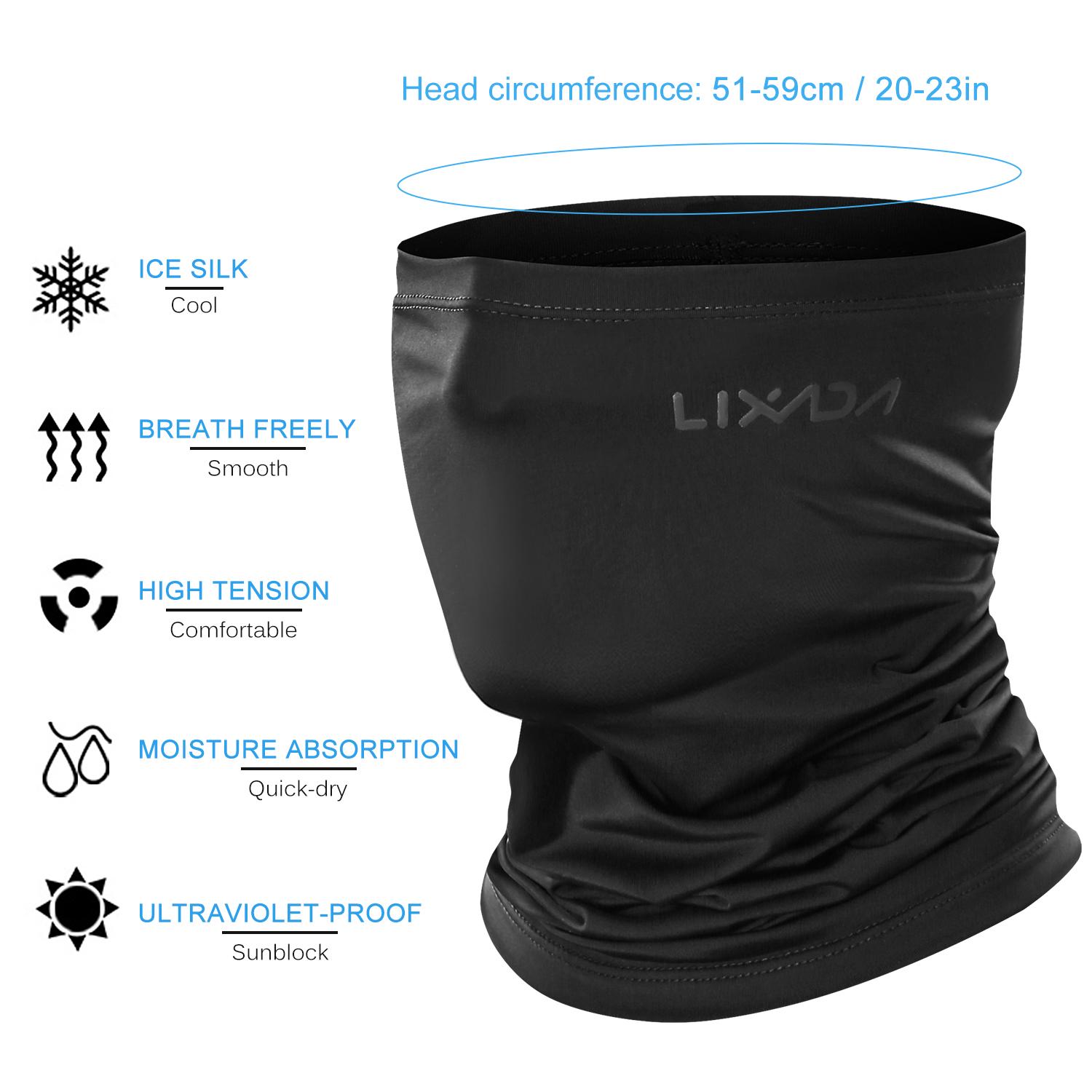 

Lixada Cycle Half Face Cover Motorcycle Neck Warmer Riding Neck Gaiter Cooling Climbing Running Hiking Neck Wrap Ice белый