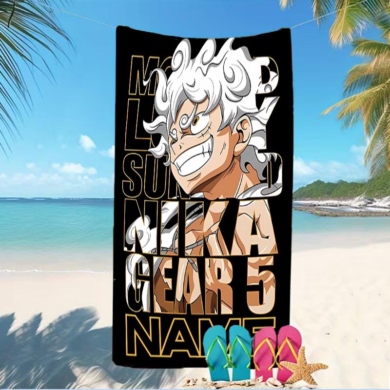 Customizable personalized beach towels Monkey D. Luffy themed designs.Suitable for the beach, yoga, sports;ideal as beach accessories