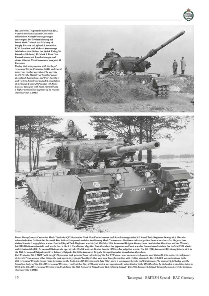 Tankograd German RAC Armoured Vehicles of the Royal Armoured Corps In West Germany During the Cold War, 1950s-1990s, Model Reference Book TG-F9039