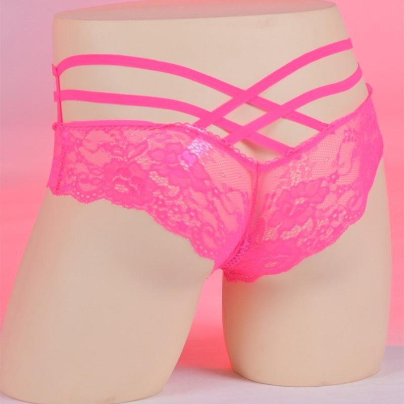 Women Mens Mesh Lace Sheer Briefs Cross-Dressers Femboy Sissy Lingerie Crotchless Panties Low Rise Hollow Out Low Rise Underwear
