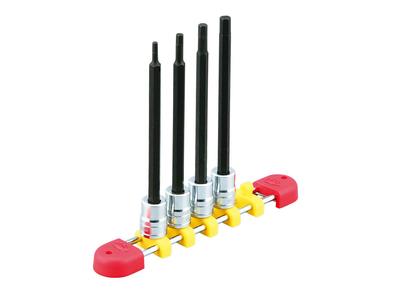 Kyoto Maskinverktyg Lång Sexkantshylsa med Bits Set om 4 TBT2L04H (KTC) 6,3 mm (1/4 tum)