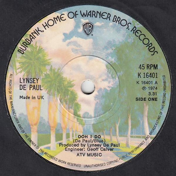 

7inch Record LYNSEY DE PAUL - Ooh I Do K16401 Warner Bros. Re 1974 UK Rock Used