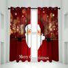Cartoon Santa Claus Merry Christmas Pattern Print Curtains Curtain Drapes Living Room Bedroom Kitchen Light Blocking For Area Made Of Polyester