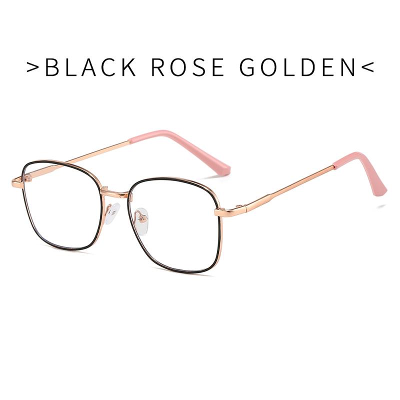 Square-framed Metal Glasses Women Men High Quality Luxury Eyewear Business Driving Female Male Blue Light Blocking Glasses
