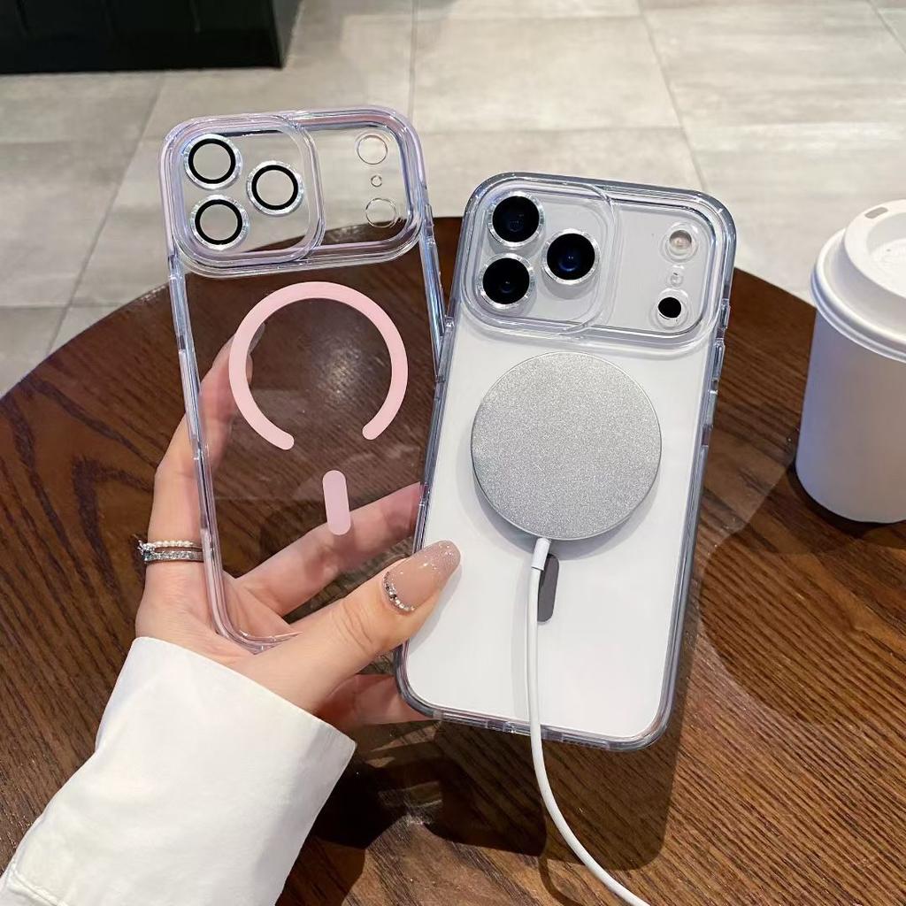 Eiskristall Geeignet für IPhone17proMax Magnetische Handyhülle Apple 16 Hawk Objektivfolie 15 Transparente Sturzsichere Hülle