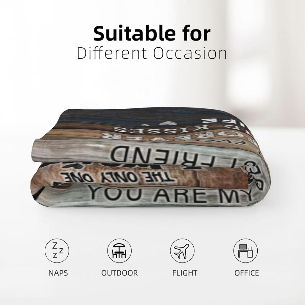 Valentine's Day Gifts for Husband Blanket 60" X 50", Gifts for Husband from Wife, Husband Anniversary Wedding Gift, Birthday Gift for Husband,