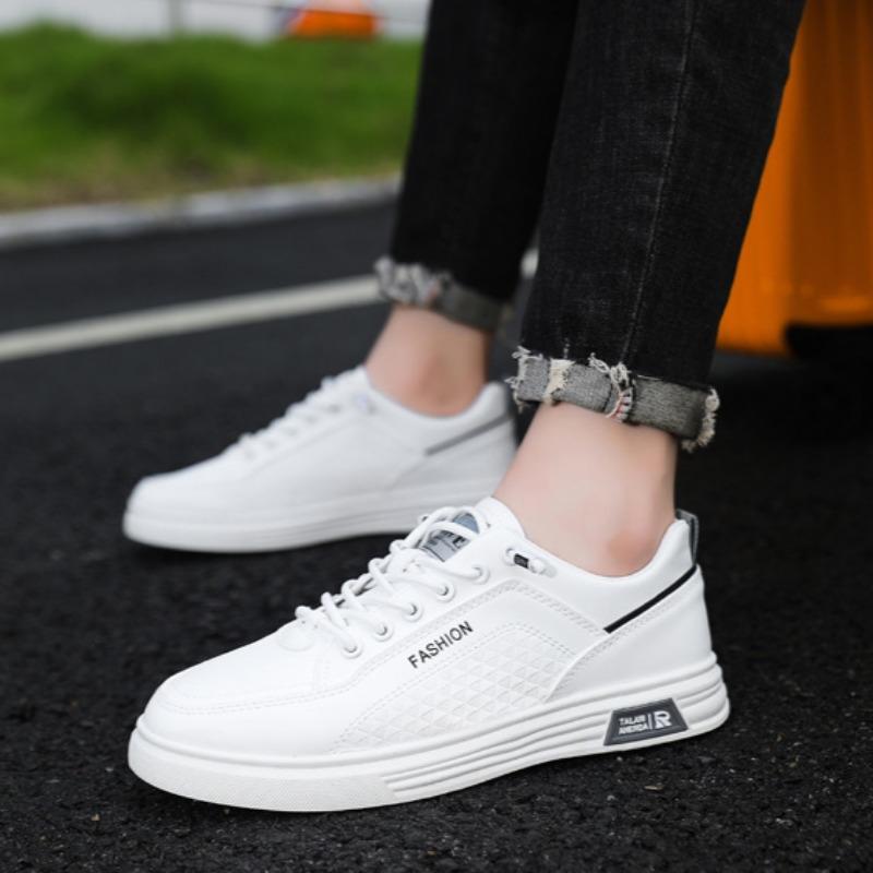 Nové pánské PU kožené boty pro volný čas 2024 jaro pohodlné tenisky Versatlie pro mládež Pánské boty na skateboard Mokasíny Tenis Masculino