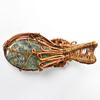 Quality 84 ct Natural Jasper Oval Cut Copper Wrapped Pendant Gemstone Jewelry Gift