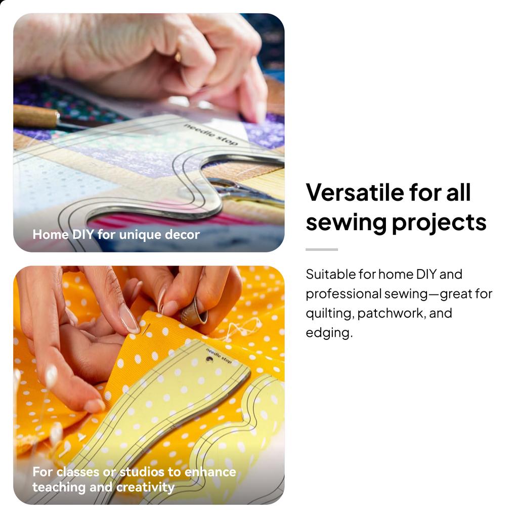 5Pcs Wave Rulers Quilting DIY Patchwork Tools Multipurpose Professional Stencils