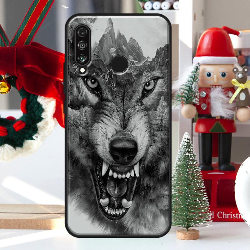 Étui Animal Loup Hurlant Pour Huawei Nova 12i 11i 8i 12s Y73 Y72 Y61 Y91 Y90 Y70 Y60 9 10 SE P60 Pro P30 P40 Lite