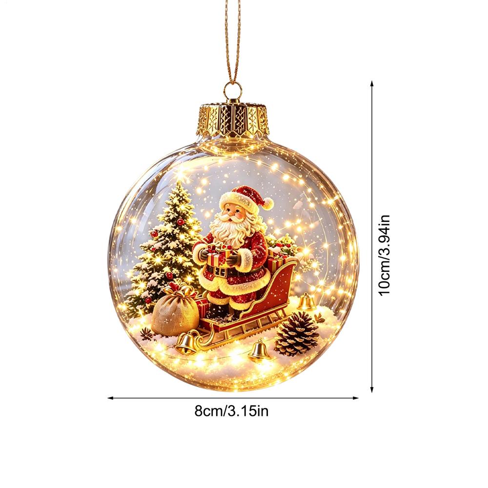 Weihnachtskugeln Warmes Licht Winter Saisonale Story Dekorationen Weihnachtsdekorationen für Feiertagsparty Zuhause Wohnzimmer Schlafsaal