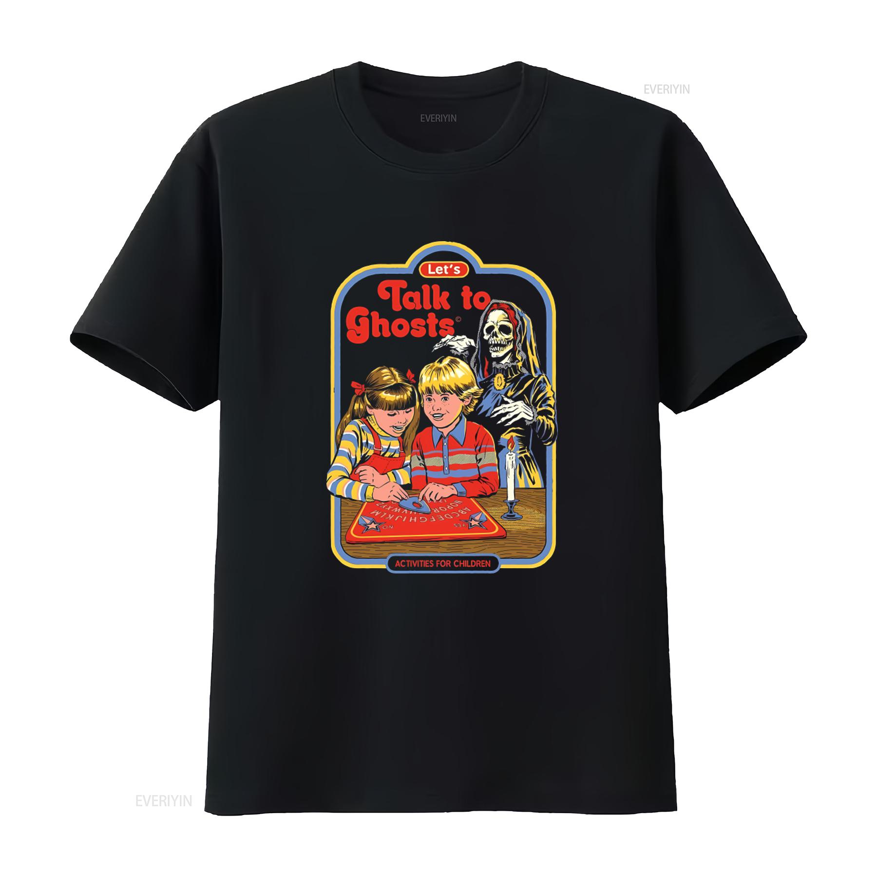 

Pyramid International Lets Talk to Ghosts Kids Activity T Shirt L Black vintage Washed Stretched Comfortable designer clothes 4XL