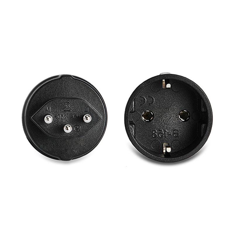 European France To Plugs Travel Adapter 3 Pin Plug 10A 250V Power Plug Eu To Switzerland Electrical Plug